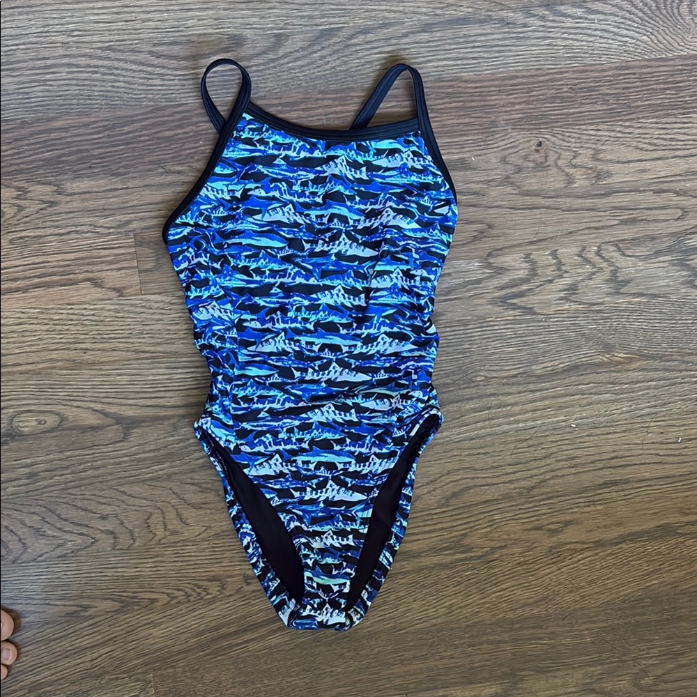 Blue shark Kids One Piece Swimsuit
